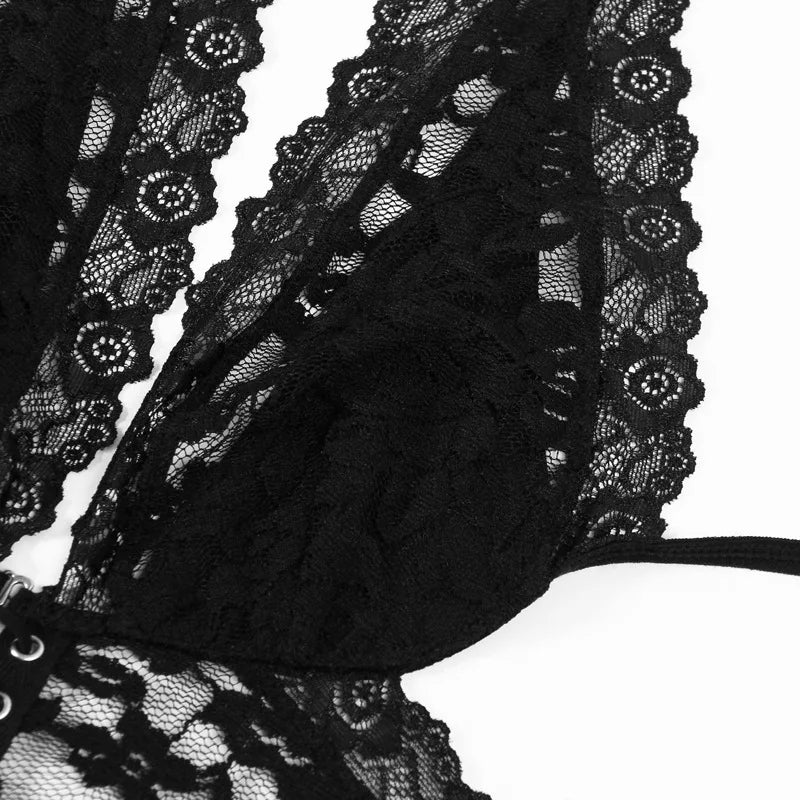 Nom Black Lace Skirt & Tank Set