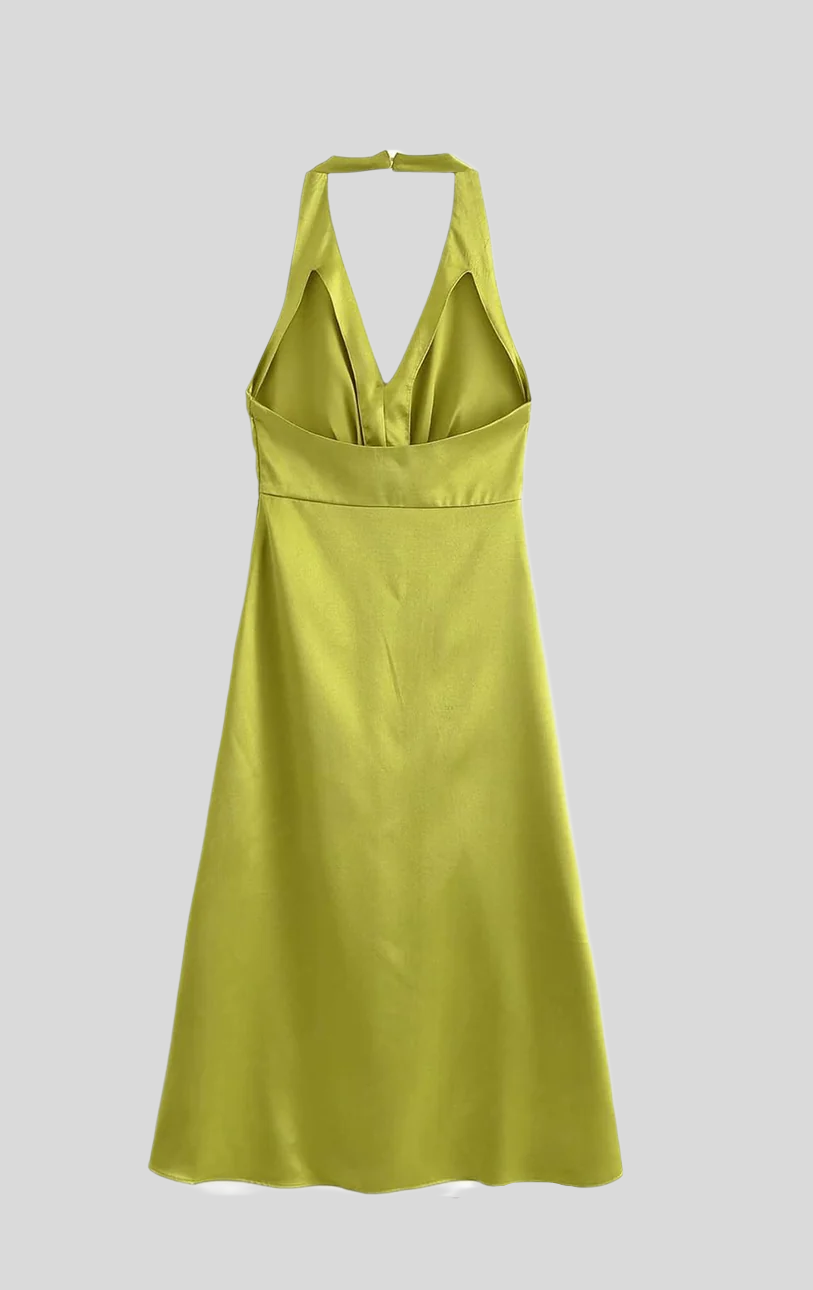 SUN Midi Satin Dress