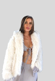 Pearl White Fur Coat