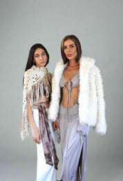 Pearl White Fur Coat