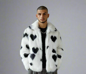 White Fur Heart Coat