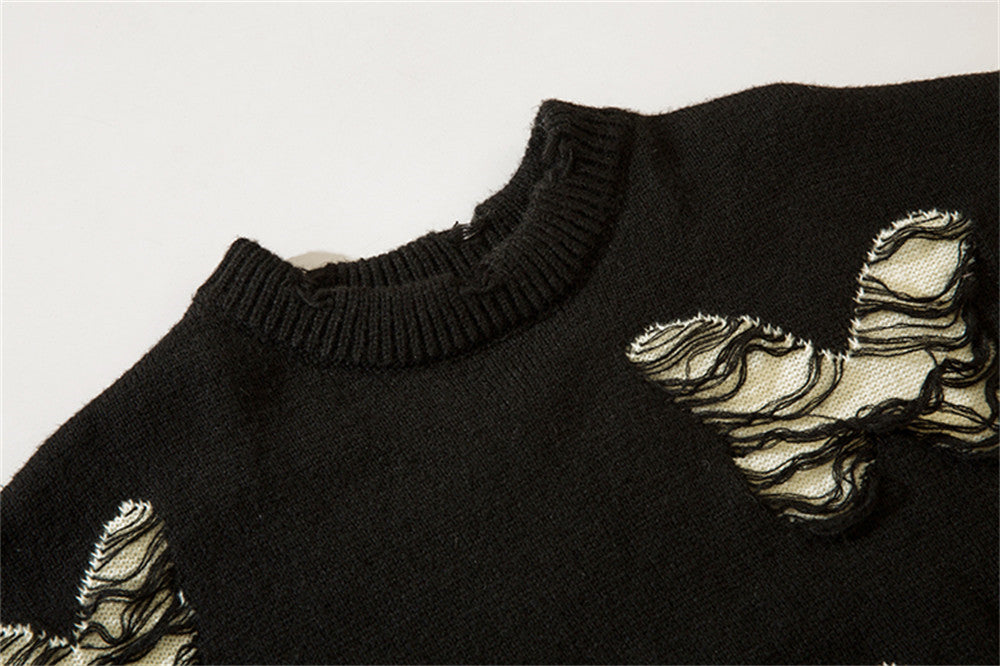 FLY Butterfly-Embroidered Knit