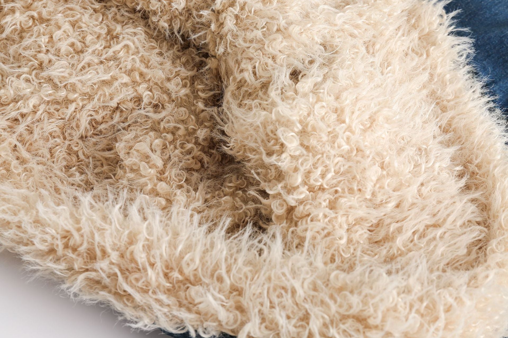 JON Denim Coat with Fur