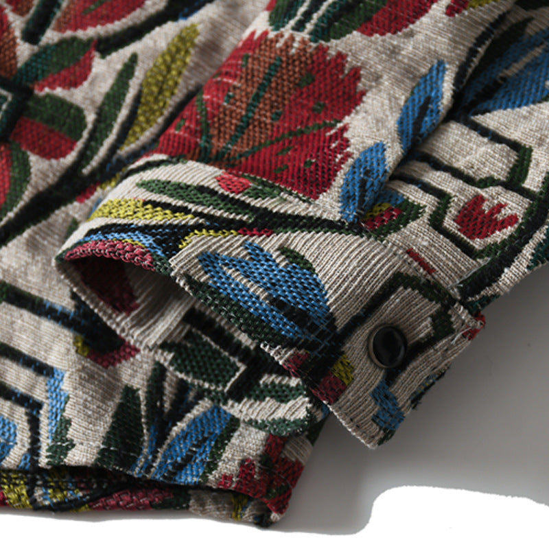 Floral Embroidery Shirt