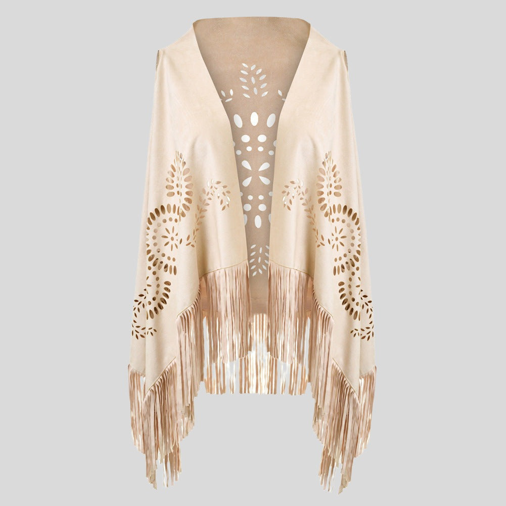 Fringed Vest Cover-Up