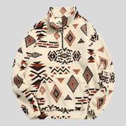 Geometric Fleece Sweatshirt