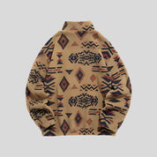 Geometric Fleece Sweatshirt