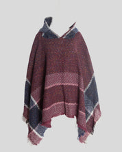 H Multi-Color Hooded Poncho