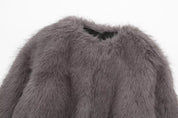 Grey Fox Fur Coat