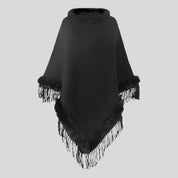 Fur-Trim Poncho