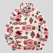 Geometric Fleece Sweatshirt