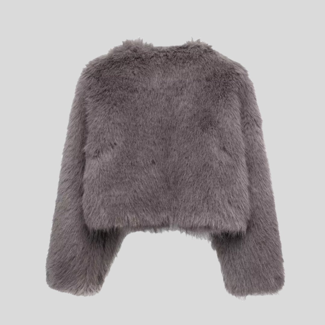 Grey Fox Fur Coat
