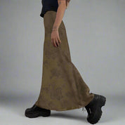 Ho Floral Trim Maxi Skirt