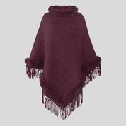 Fur-Trim Poncho