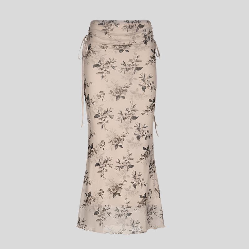 Floral Bodycon Maxi Skirt