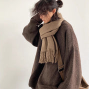 סוודר קלאסי רחב דגם GO