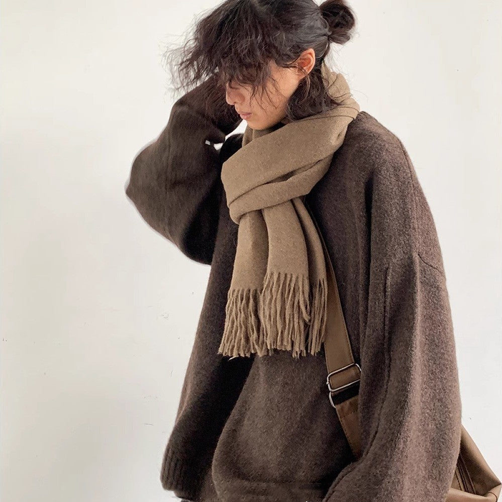 סוודר קלאסי רחב דגם GO