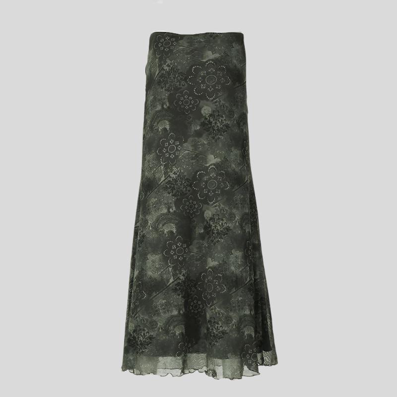 J Floral Belted Maxi Skirt