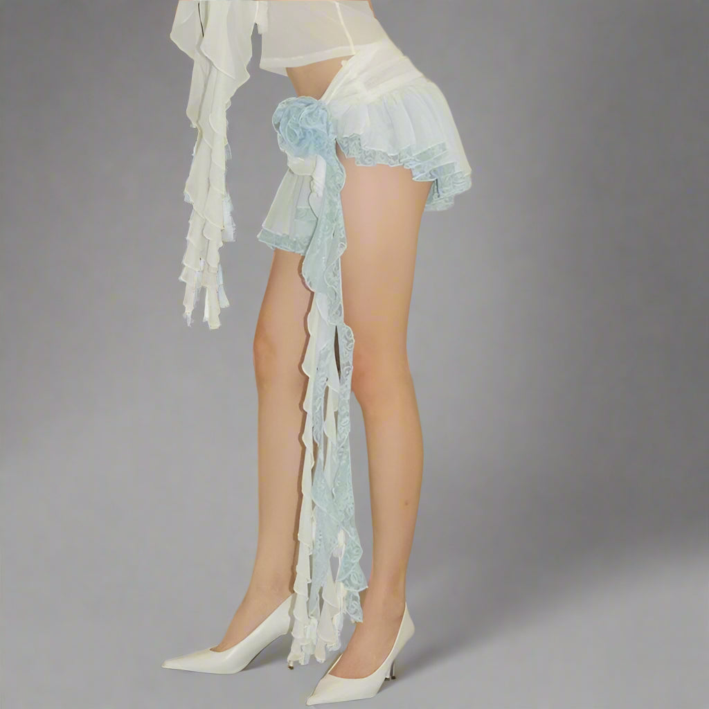 SO Tiered Blue Skirt