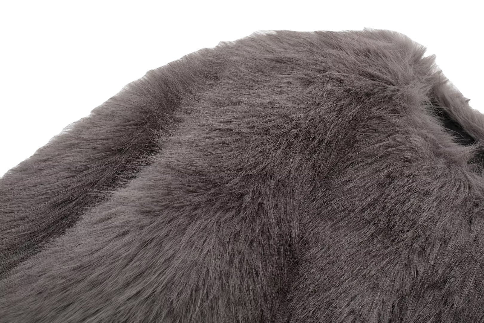 Grey Fox Fur Coat