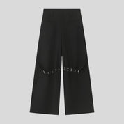 HIP HOP Wide Decorative Metal Pants