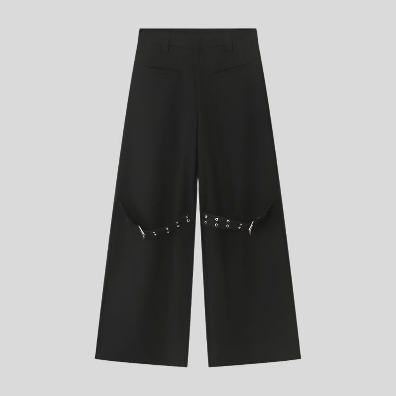 HIP HOP Wide Decorative Metal Pants