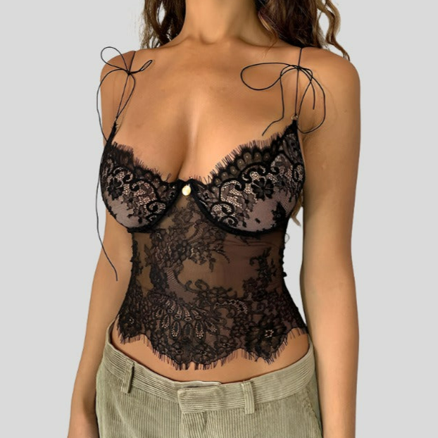 Jun Elegant Lace Tank