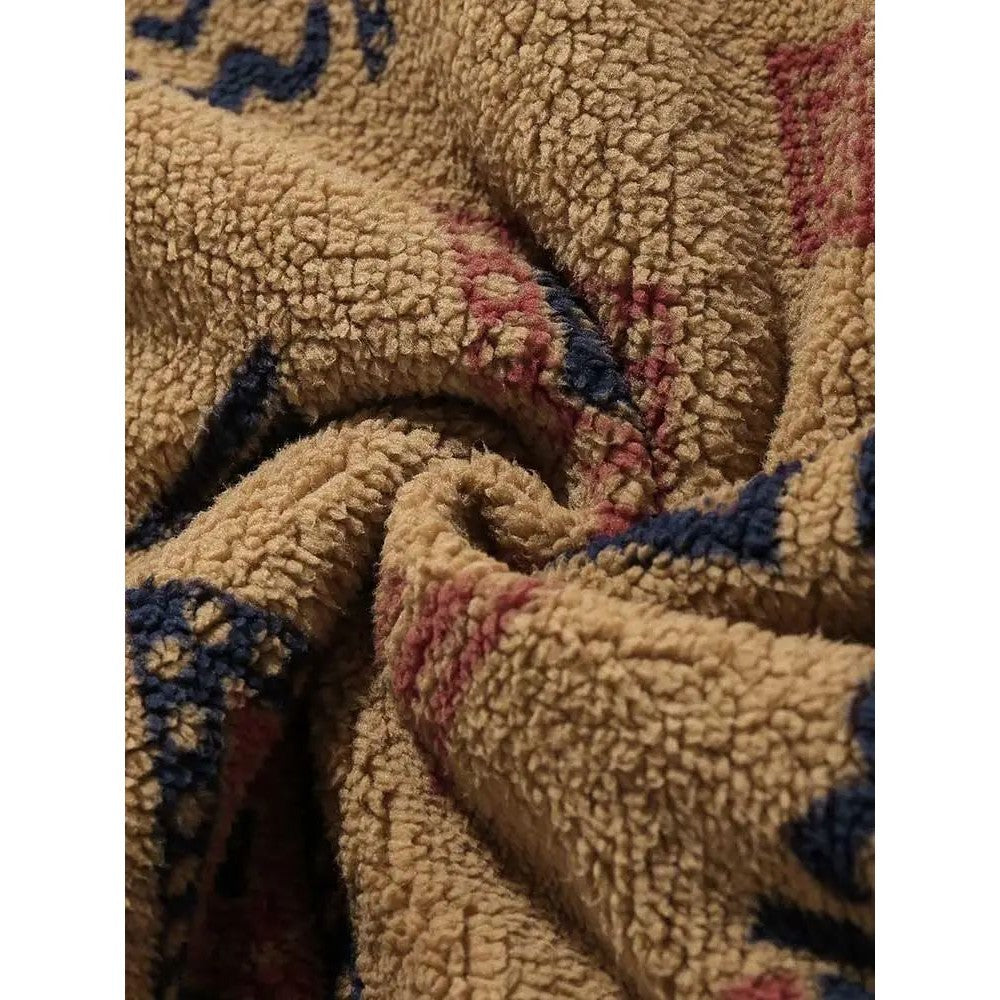 Geometric Fleece Sweatshirt