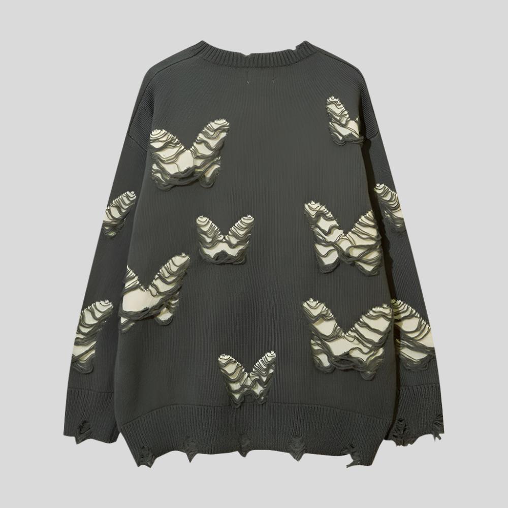 FLY Butterfly-Embroidered Knit