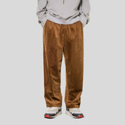 Fleece Pants with Corduroy Panels