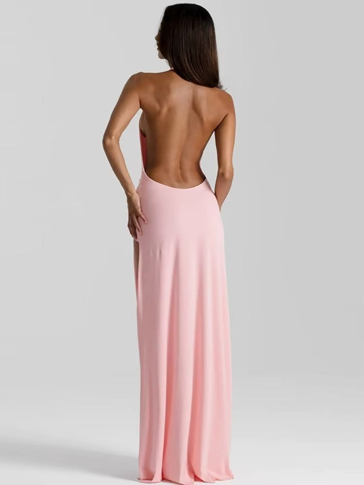 Shaniqa Maxi dress with open back