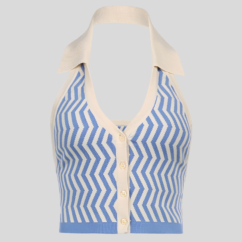 VIV Collar Tie Blouse