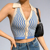 VIV Collar Tie Blouse