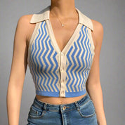 VIV Collar Tie Blouse