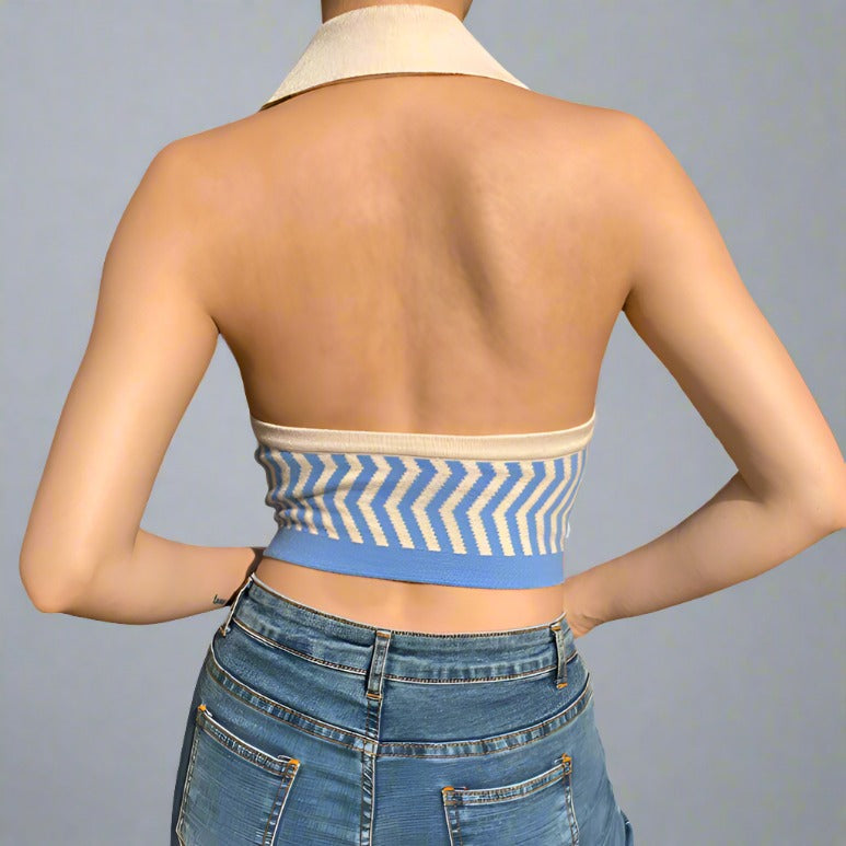 VIV Collar Tie Blouse
