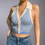VIV Collar Tie Blouse