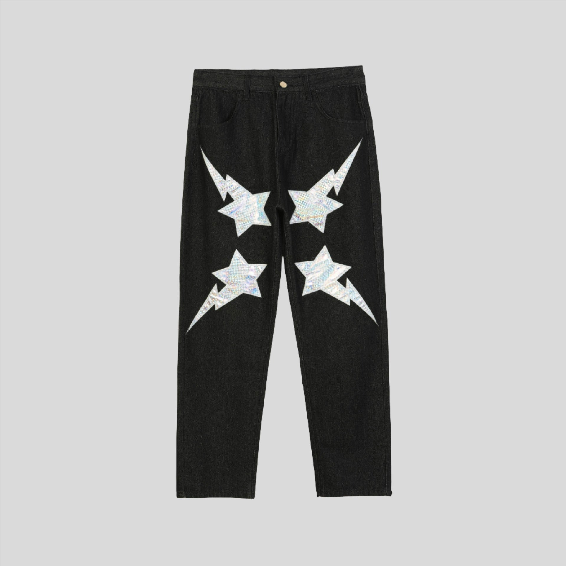 Star-Embroidered Pants