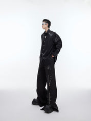Elegant Cotton Shirt with Buckle