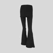 FI Black Flare Pants with Mini Skirt
