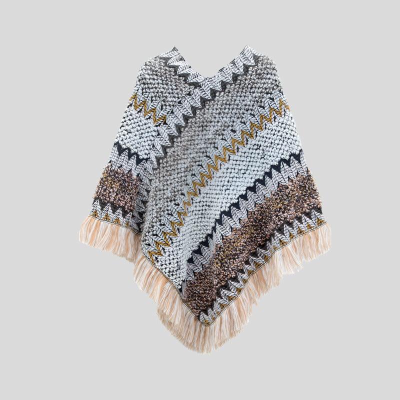 Tony Warm Colorful Poncho
