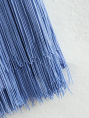 Open-Back Fringe Mini Dress