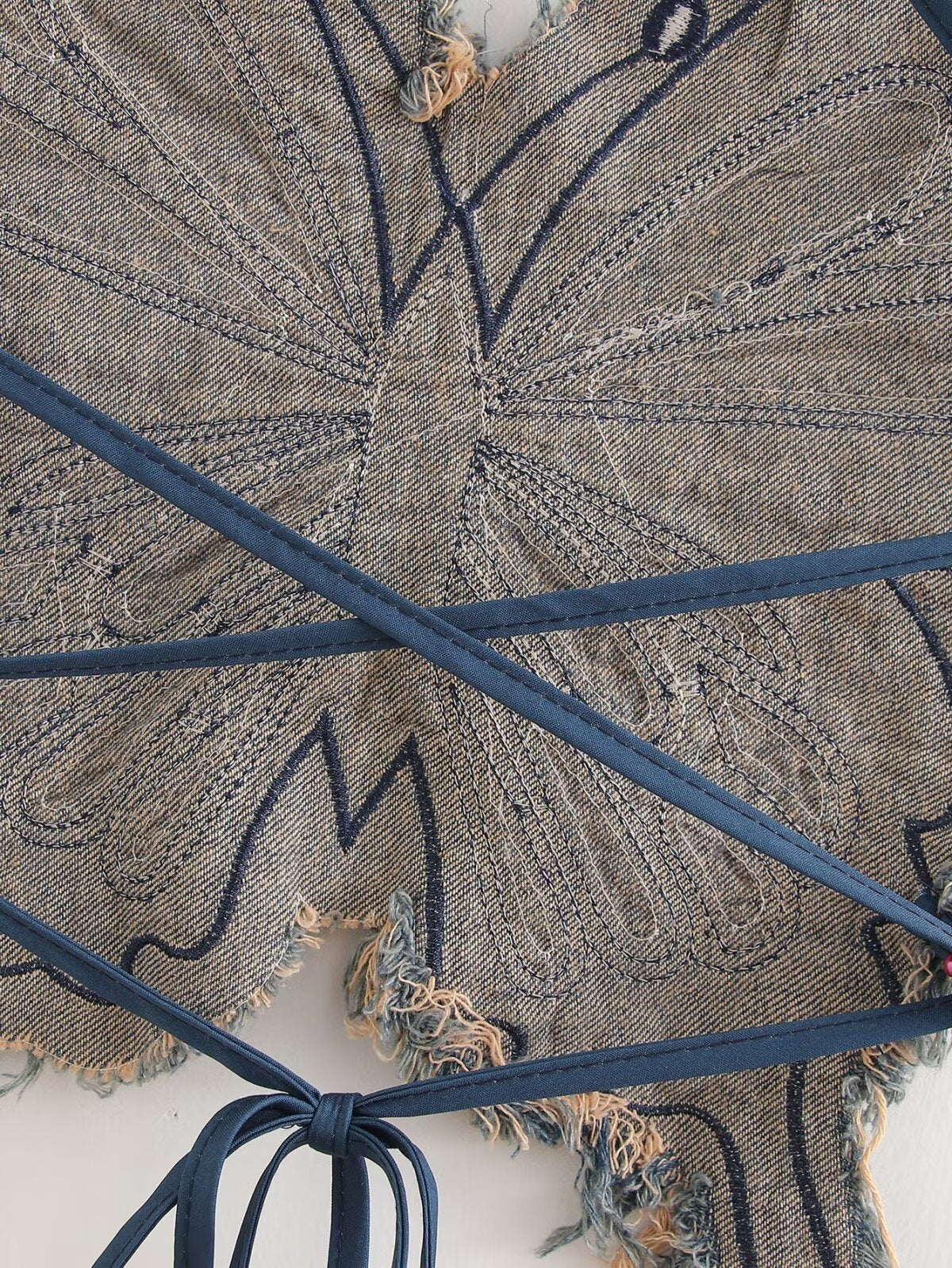 גופיית גינס פרפר עם ניטים דגם Butterfly