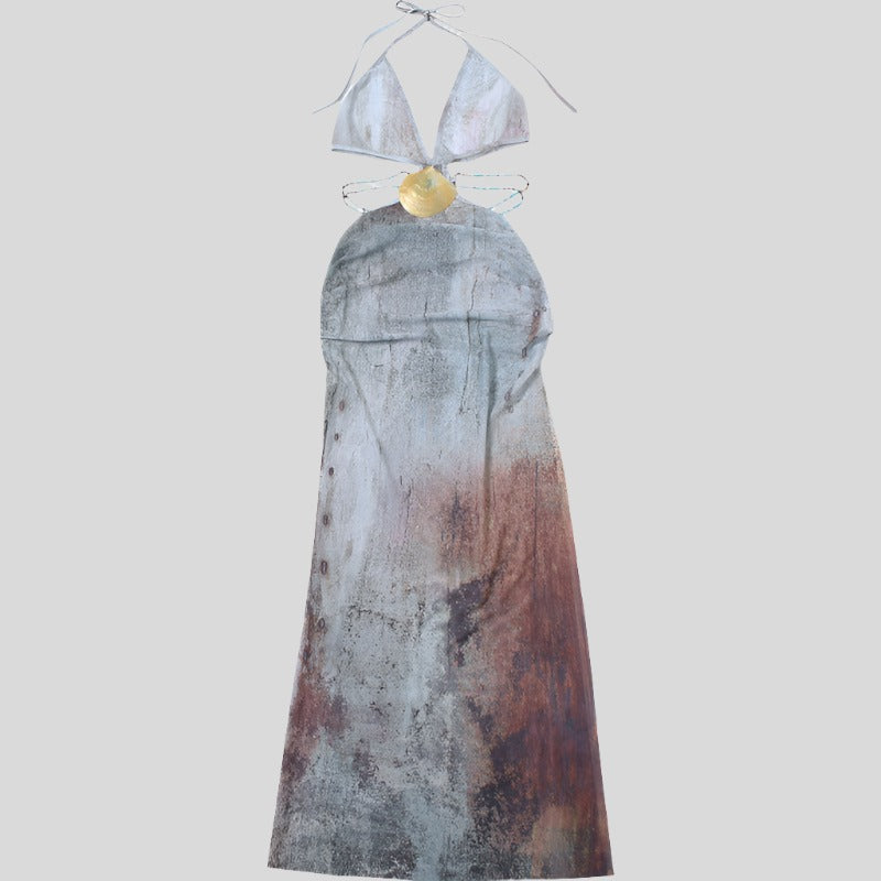 EYMI Beaded Print Dress