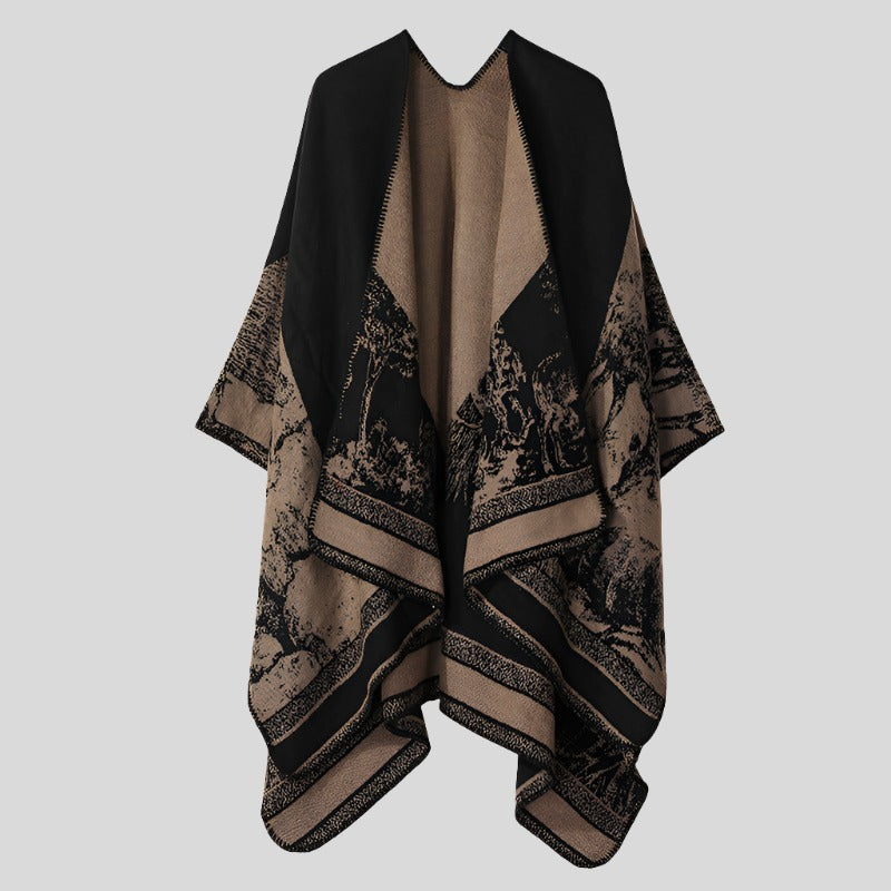 Textured Warm Poncho