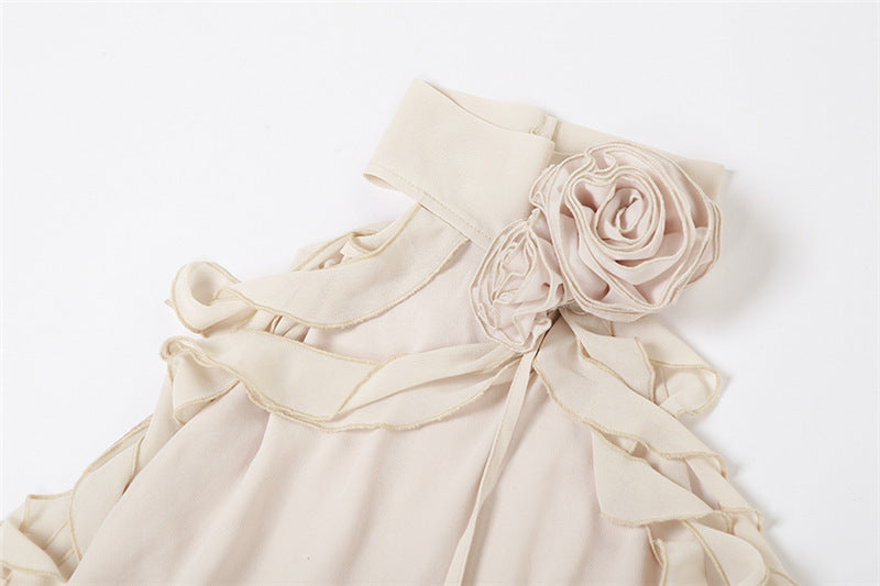 Draped Collar Dress