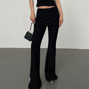 FI Black Flare Pants with Mini Skirt