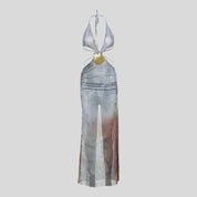 EYMI Beaded Print Dress