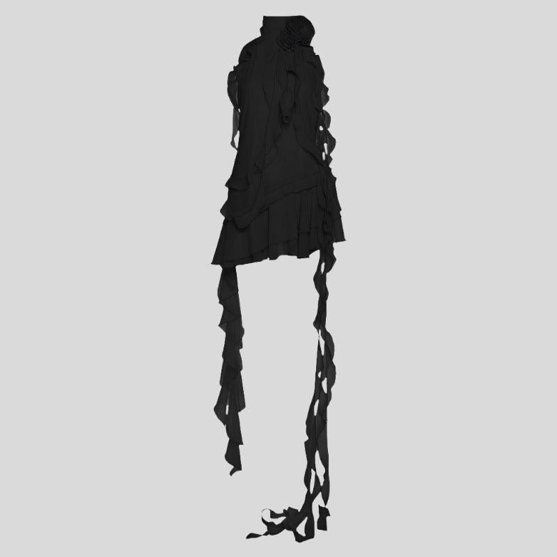 Draped Collar Dress