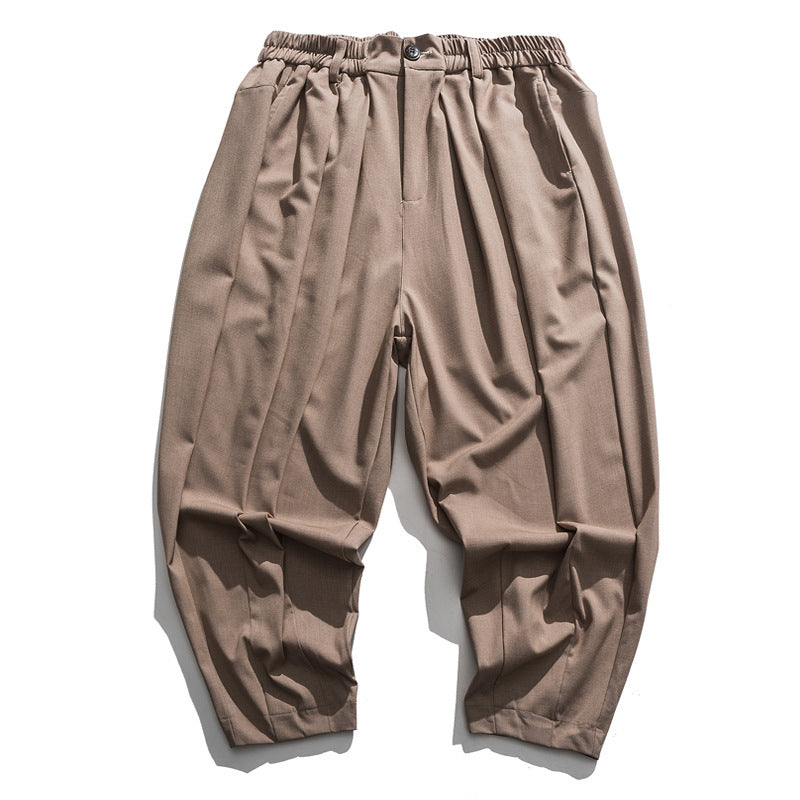 Wide-Leg Elegant Cotton Trousers