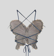 גופיית גינס פרפר עם ניטים דגם Butterfly